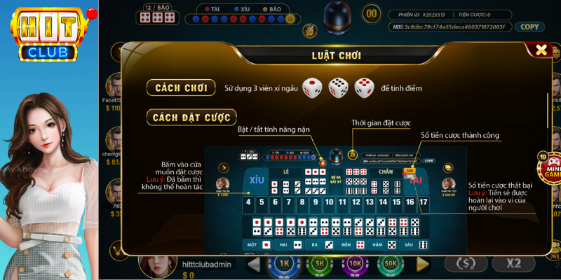 Luật chơi Sicbo Hitclub